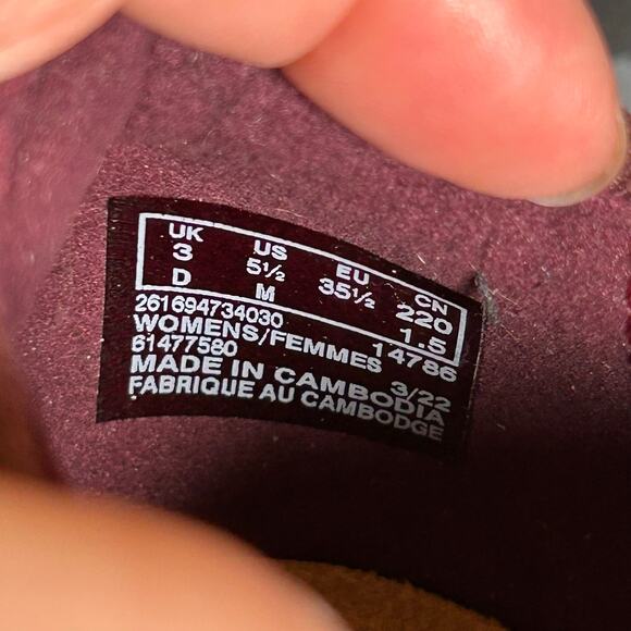 Clarks Women's Calla Easy Burgundy Suede Leather Slip-On Loafer 5.5 M NIB - Picture 7 of 10